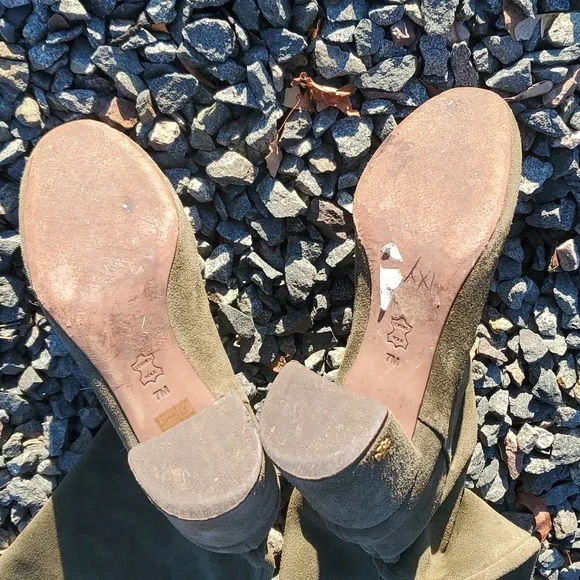 Tory Burch Suede Tall Heeled Boots Size 7 M - Picture 11 of 16